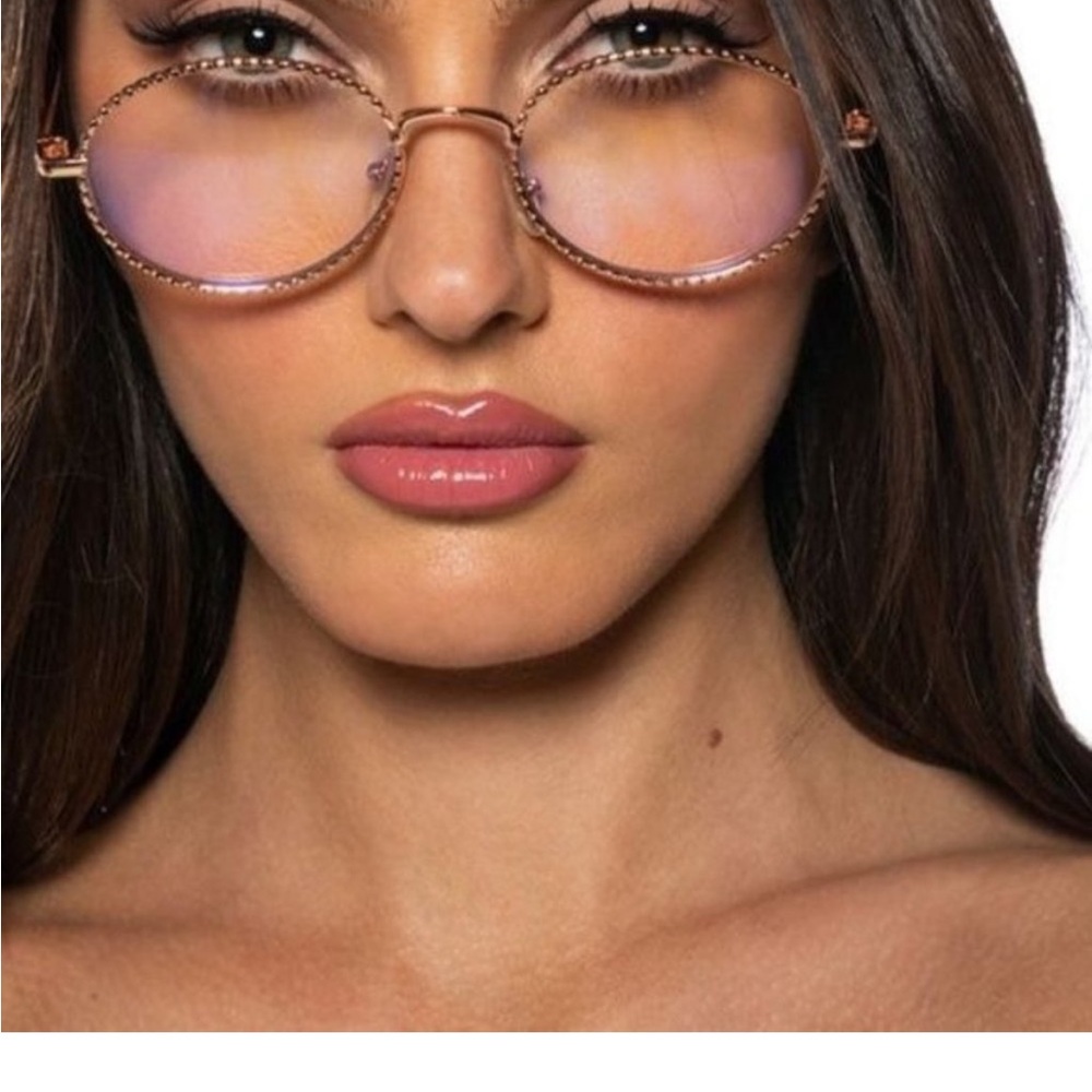 Elaine Rose Textured Rose Gold Glasses